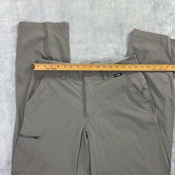 Eastern Mountain Sports Mens Pants Gray 32x32 Hiking Stretch Nylon Flat Front - Picture 7 of 16